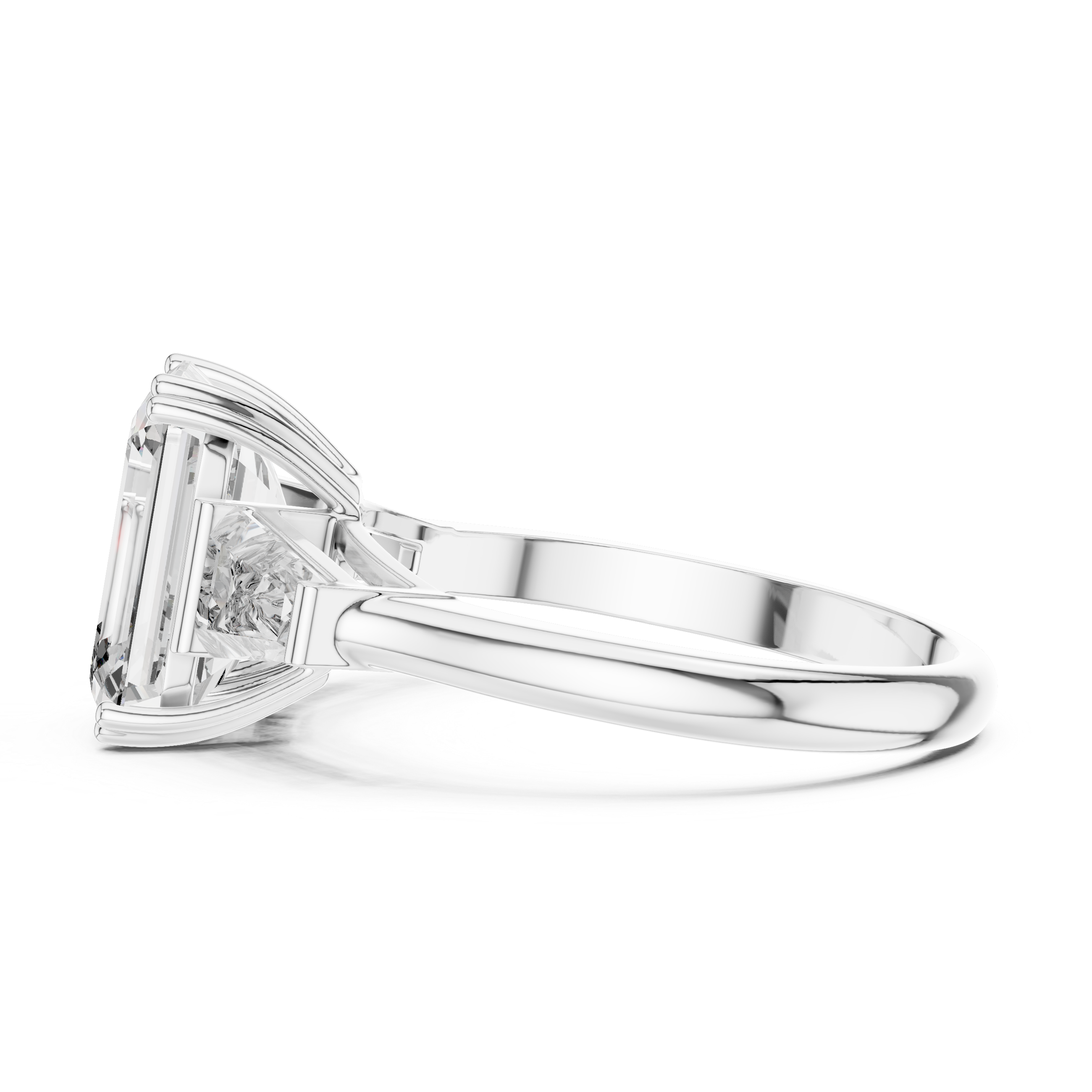 Radiant Square Cut Solitaire Lab Grown Diamond Ring