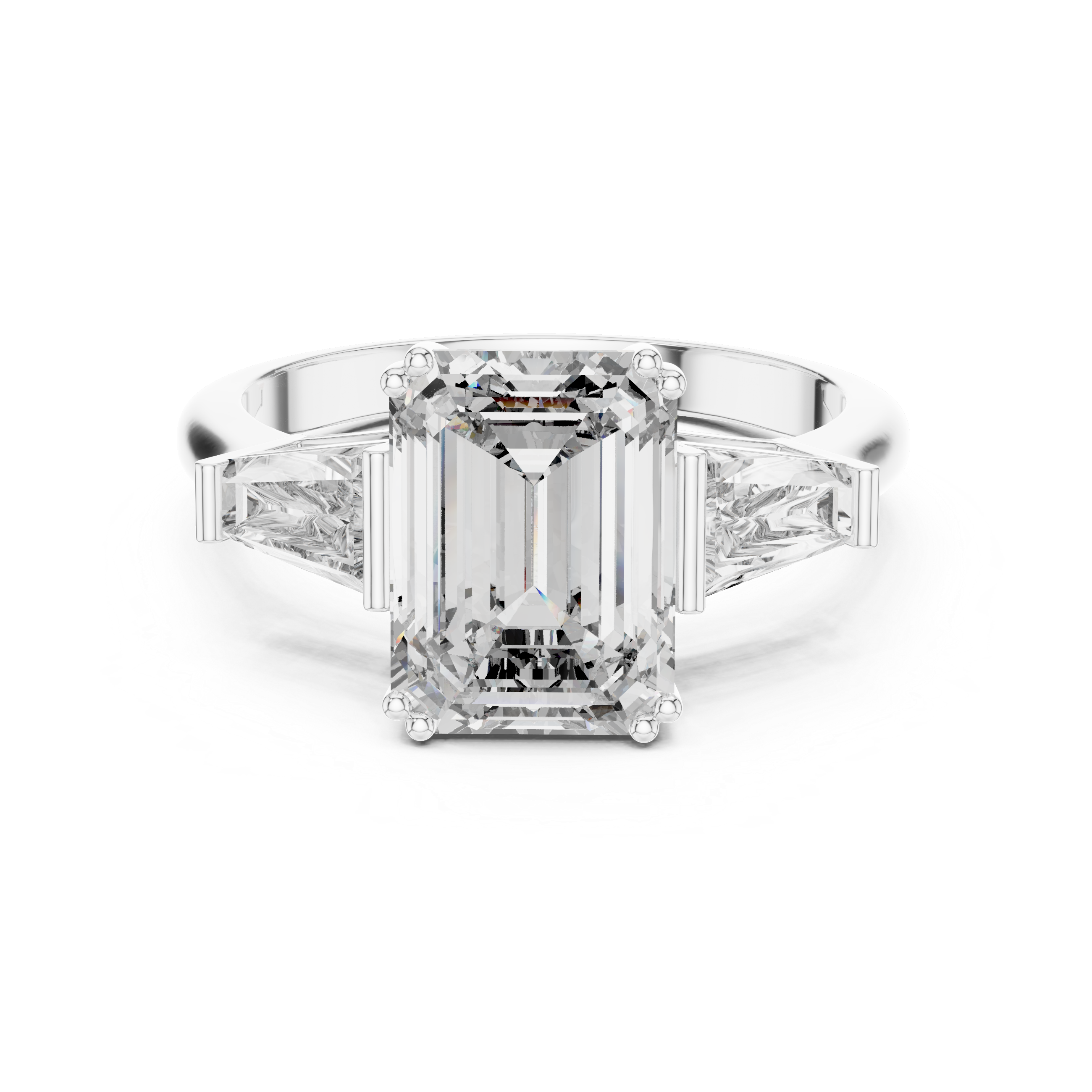 Radiant Square Cut Solitaire Lab Grown Diamond Ring