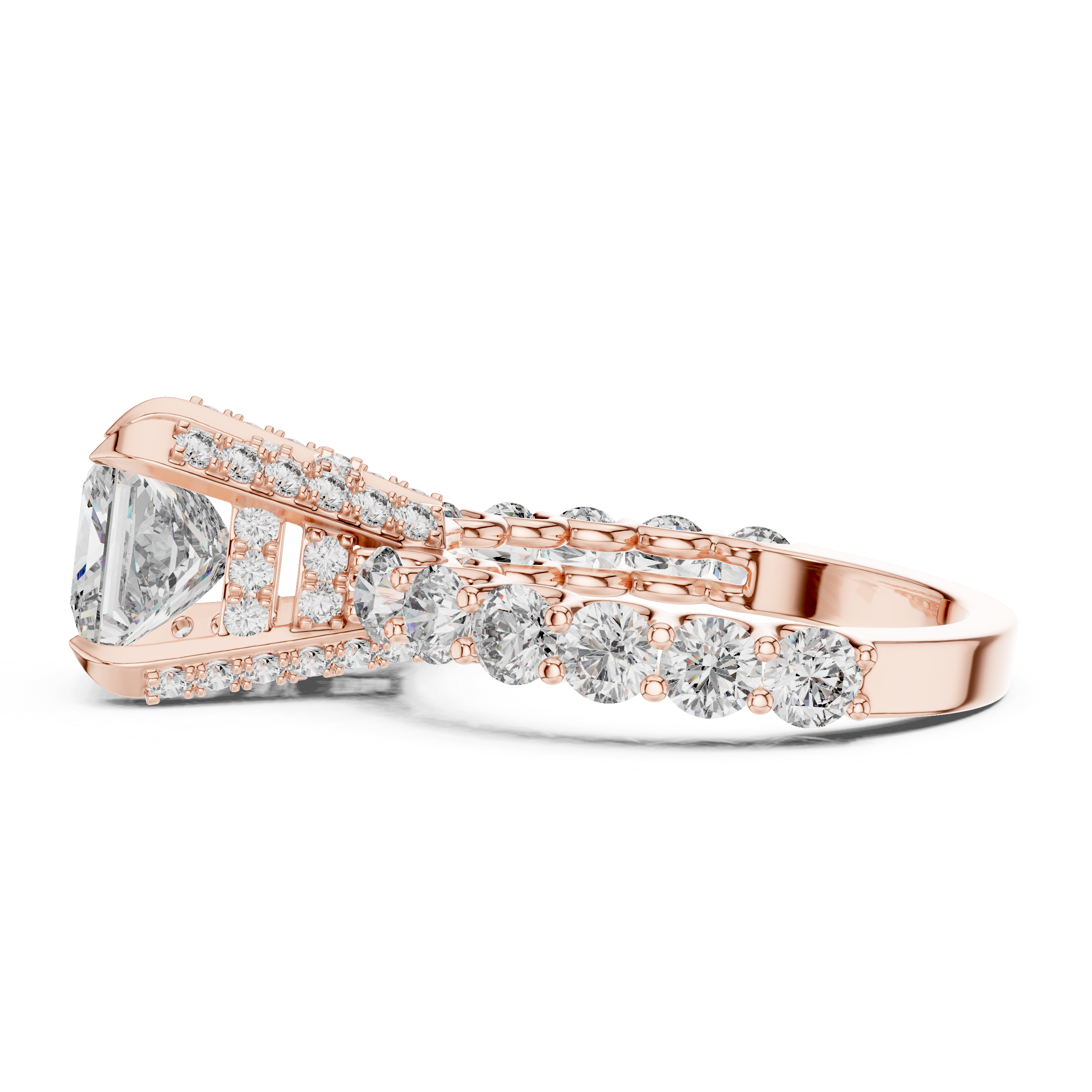 Luminous Cushion Cut Halo Lab Grown Diamond Ring