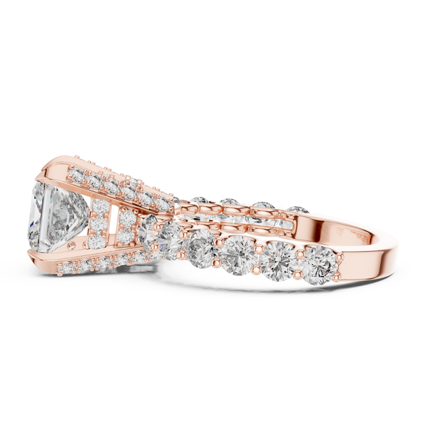 Luminous Cushion Cut Halo Lab Grown Diamond Ring