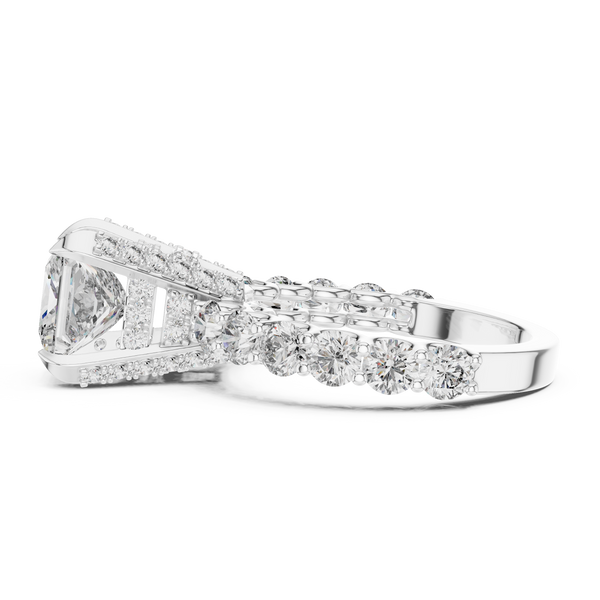 Luminous Cushion Cut Halo Lab Grown Diamond Ring