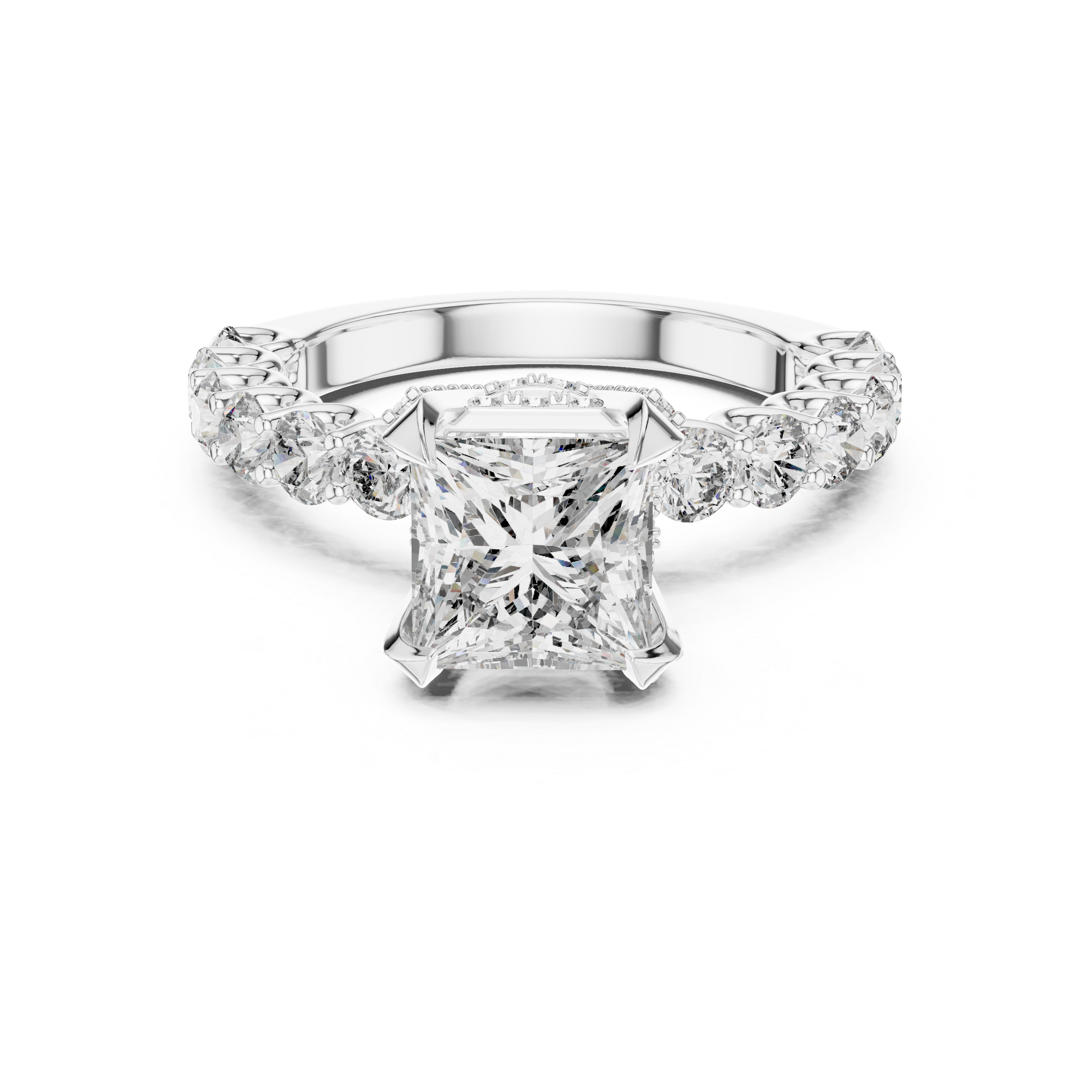 Luminous Cushion Cut Halo Lab Grown Diamond Ring