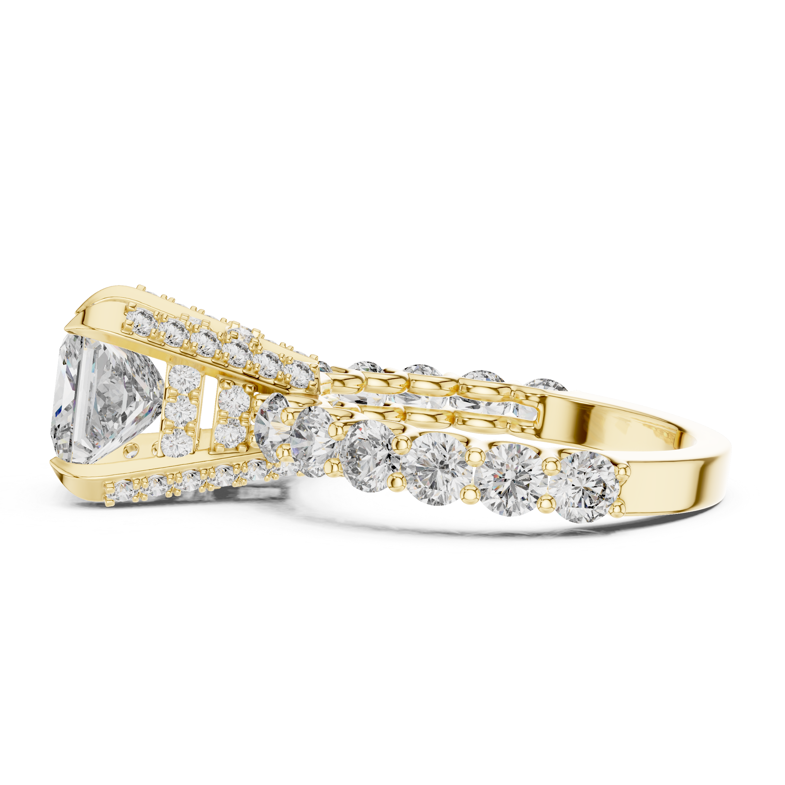 Luminous Cushion Cut Halo Lab Grown Diamond Ring