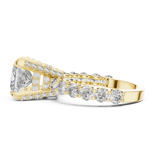 Luminous Cushion Cut Halo Lab Grown Diamond Ring