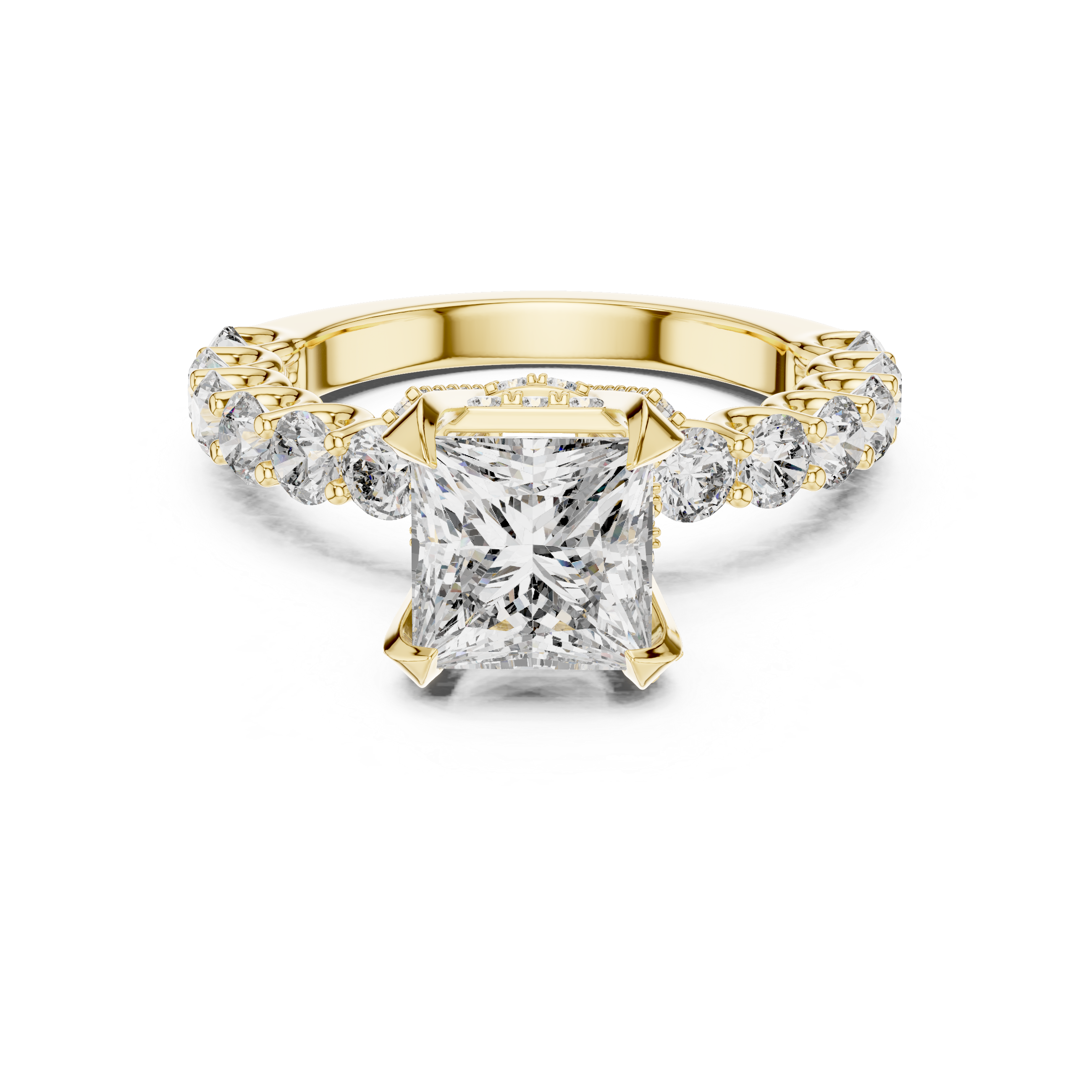 Luminous Cushion Cut Halo Lab Grown Diamond Ring