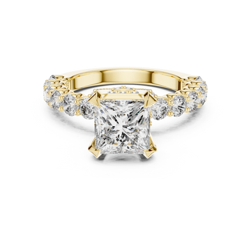 Luminous Cushion Cut Halo Lab Grown Diamond Ring