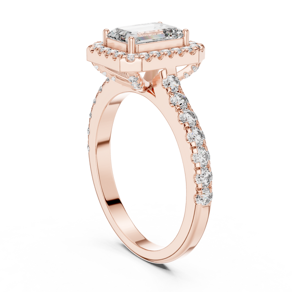 Romantic Delicate Gold Lab Grown Diamond Ring