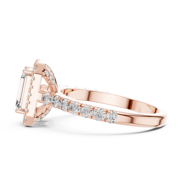 Romantic Delicate Gold Lab Grown Diamond Ring