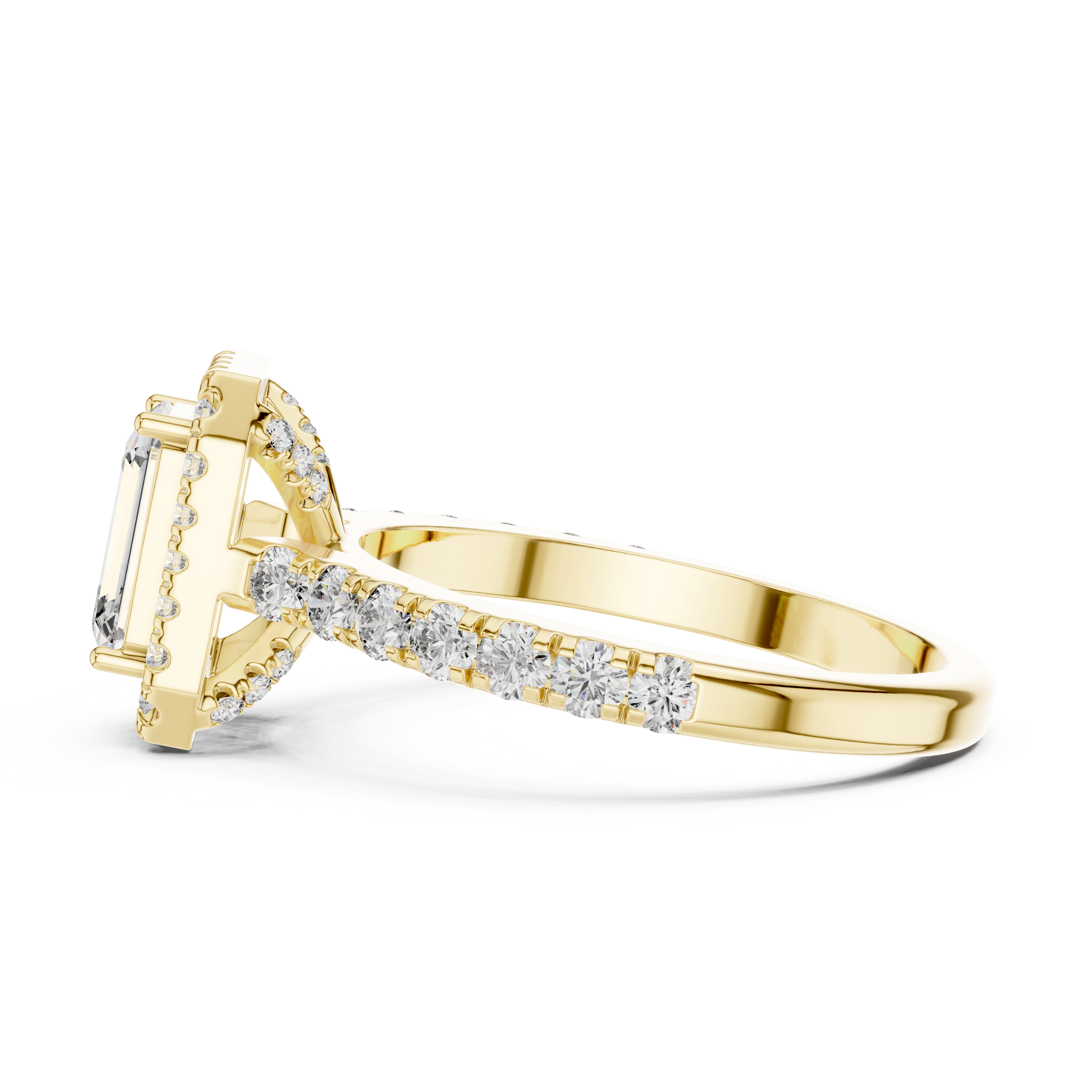 Romantic Delicate Gold Lab Grown Diamond Ring