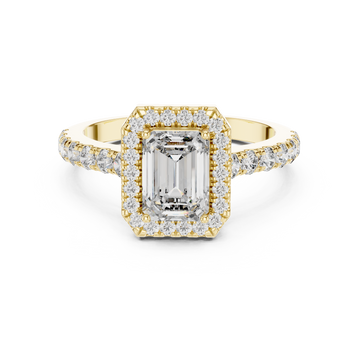 Romantic Delicate Gold Lab Grown Diamond Ring