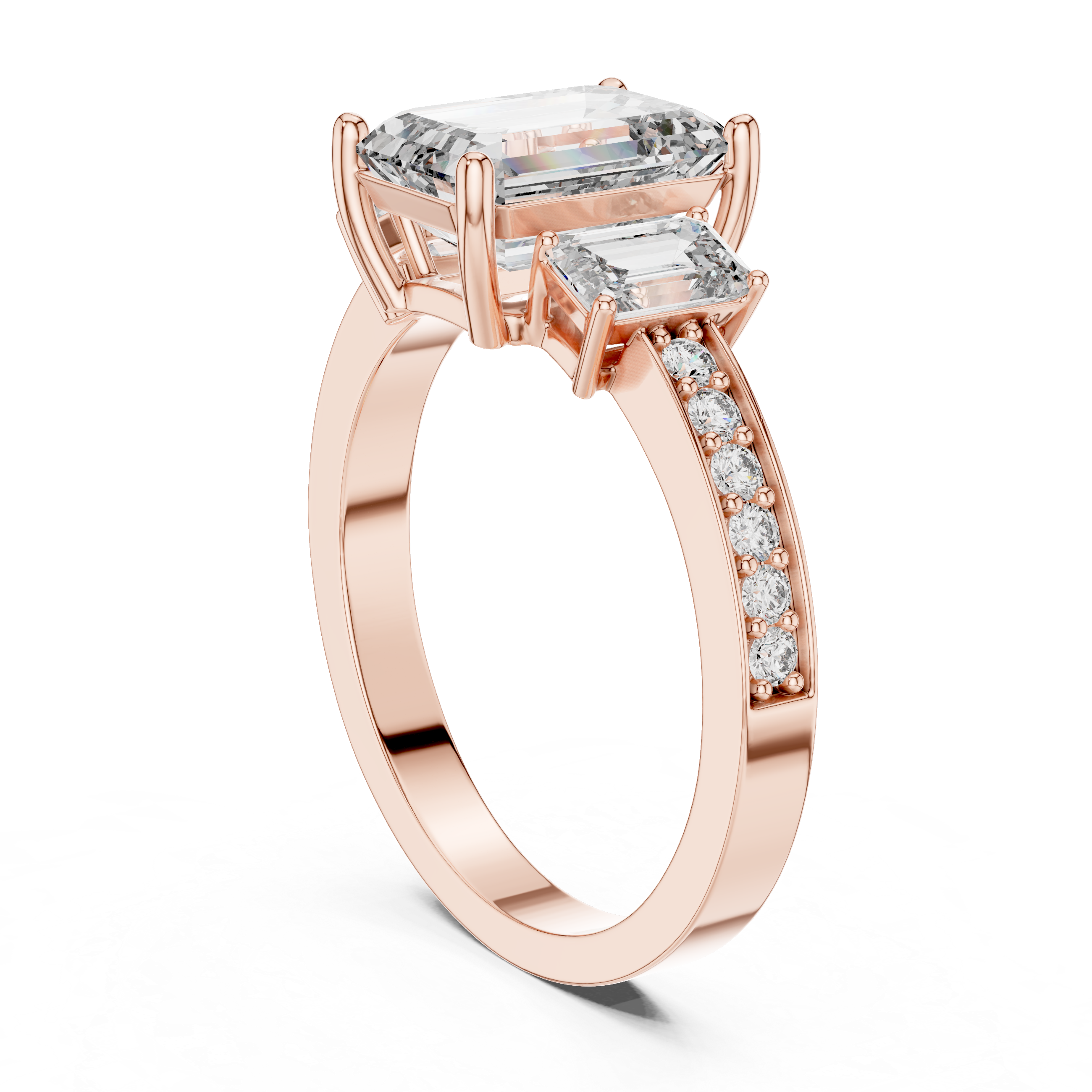 Sparkling Artisan Three Design Lab Grown Diamond Ring
