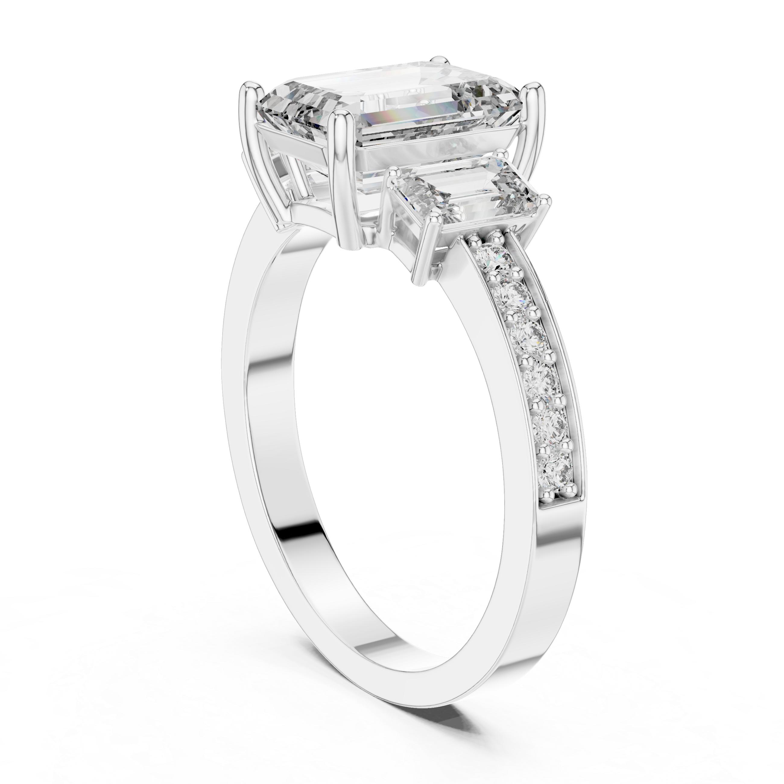 Sparkling Artisan Three Design Lab Grown Diamond Ring