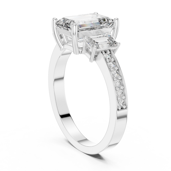 Sparkling Artisan Three Design Lab Grown Diamond Ring