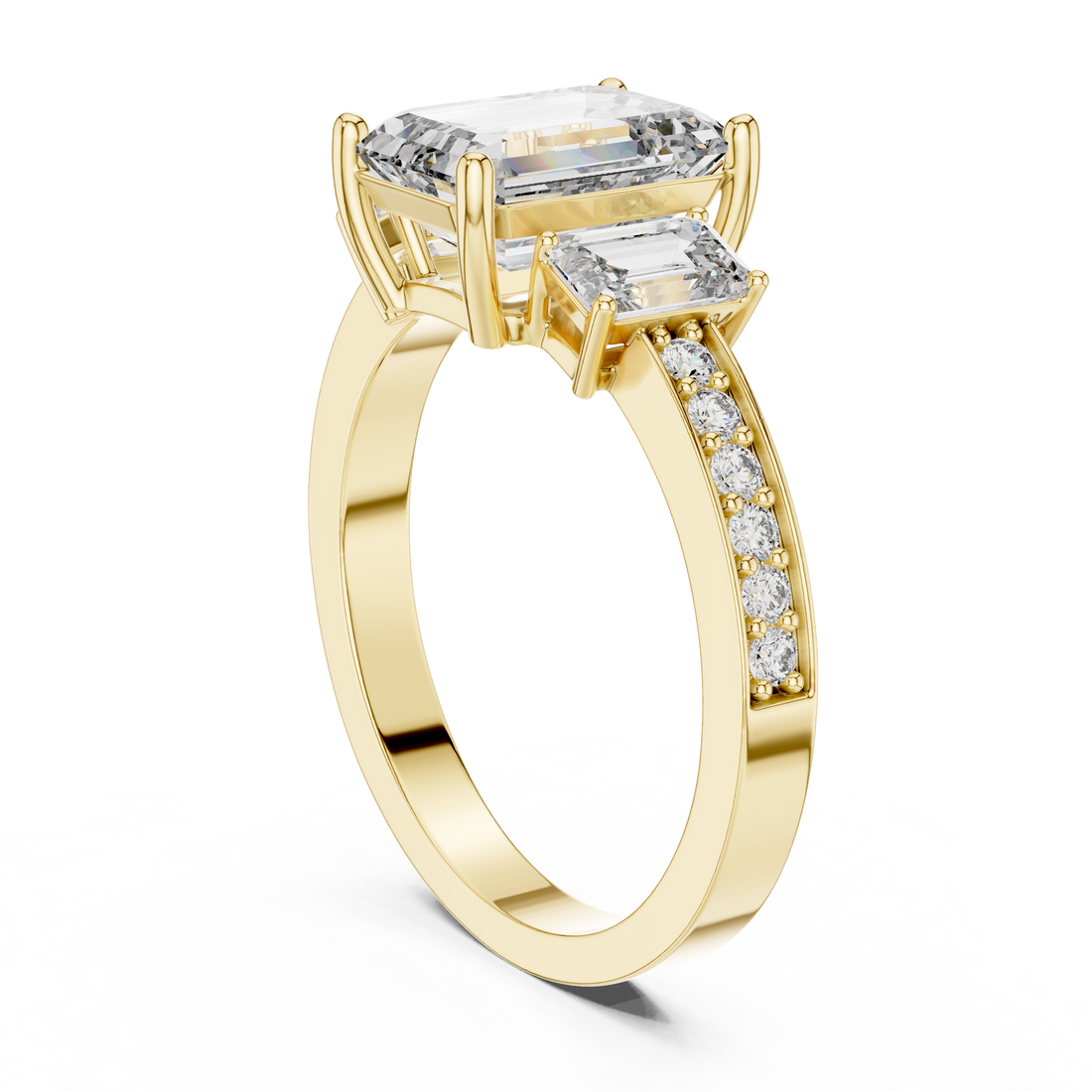 Sparkling Artisan Three Design Lab Grown Diamond Ring