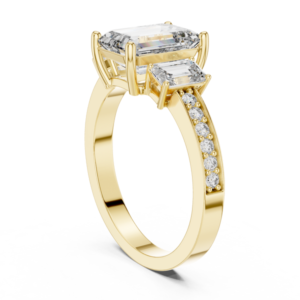 Sparkling Artisan Three Design Lab Grown Diamond Ring