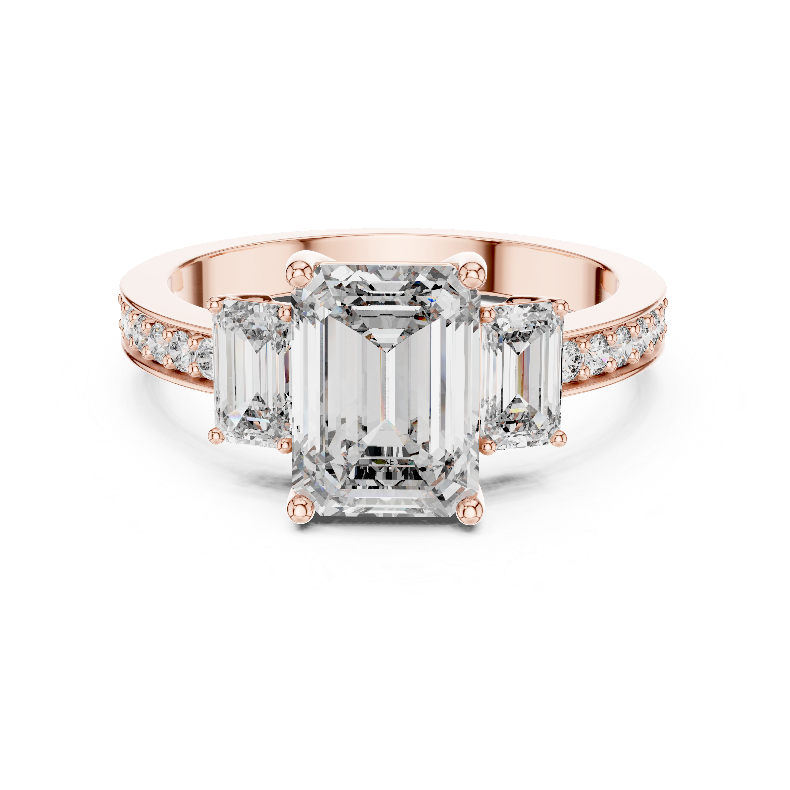 Sparkling Artisan Three Design Lab Grown Diamond Ring
