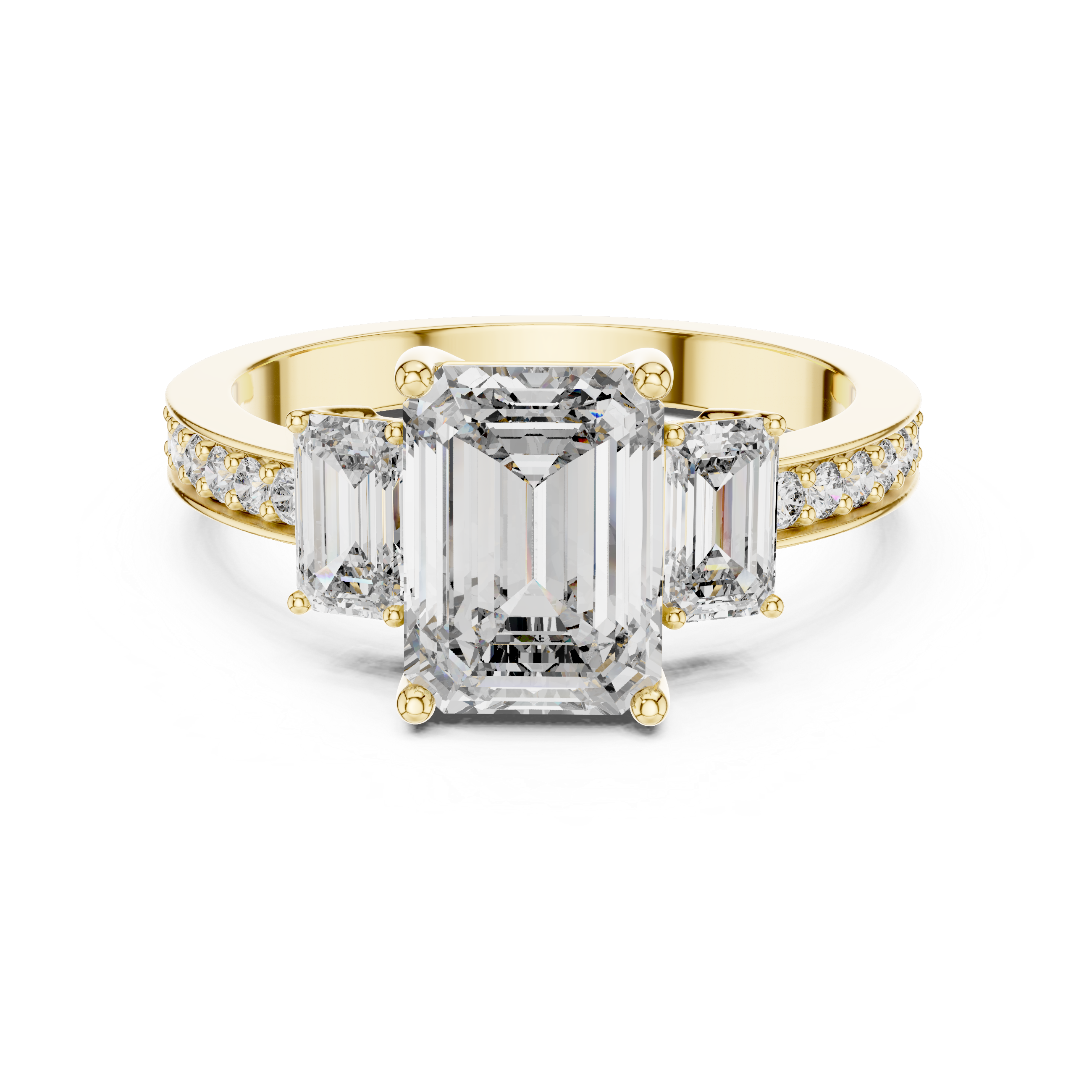 Sparkling Artisan Three Design Lab Grown Diamond Ring