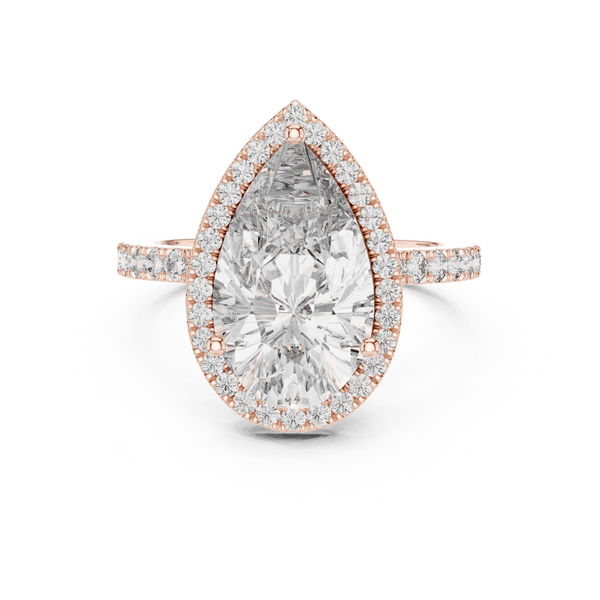 Beautiful Polished Pear Shape Lab Grown Diamond Ring