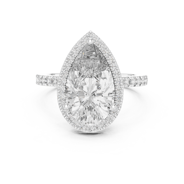 Beautiful Polished Pear Shape Lab Grown Diamond Ring
