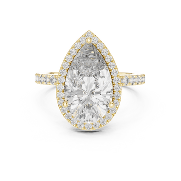 Beautiful Polished Pear Shape Lab Grown Diamond Ring
