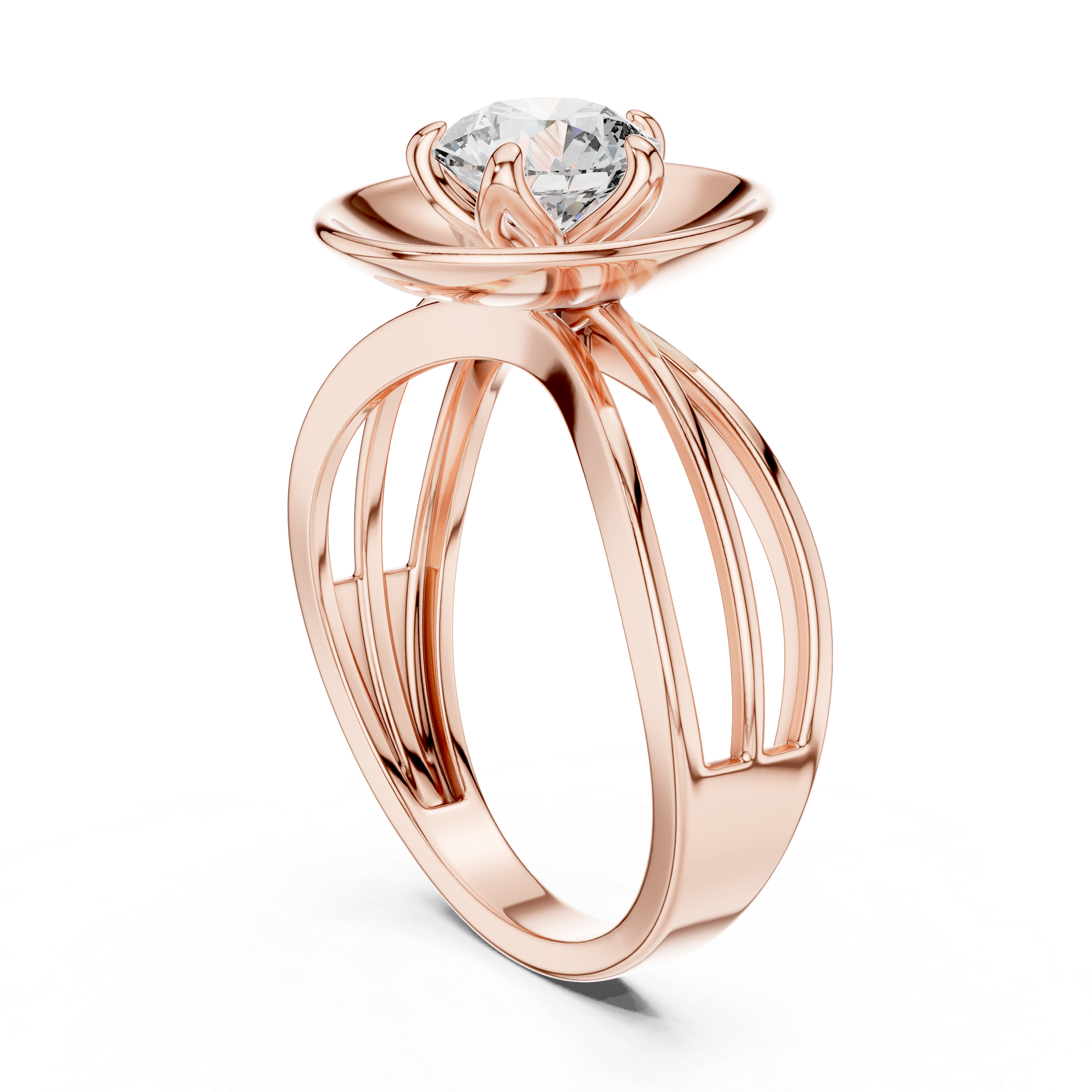 Sleek Contemporary Channel Set Lab Grown Diamond Ring