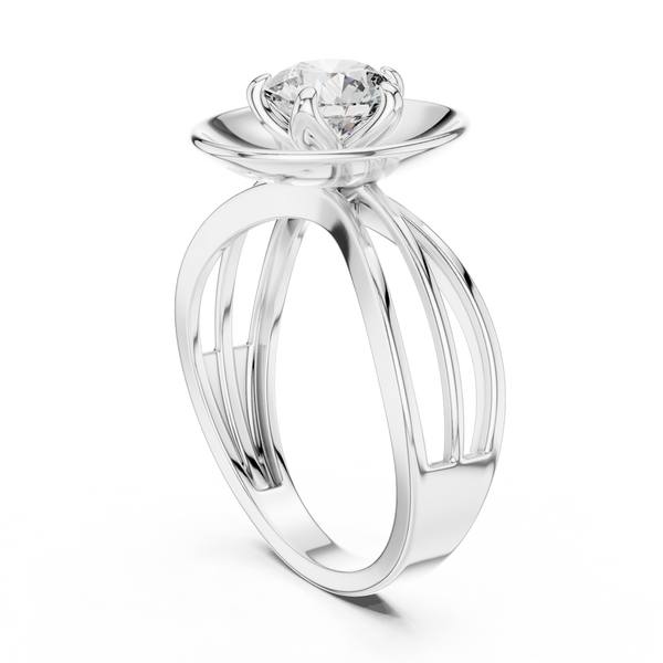 Sleek Contemporary Channel Set Lab Grown Diamond Ring