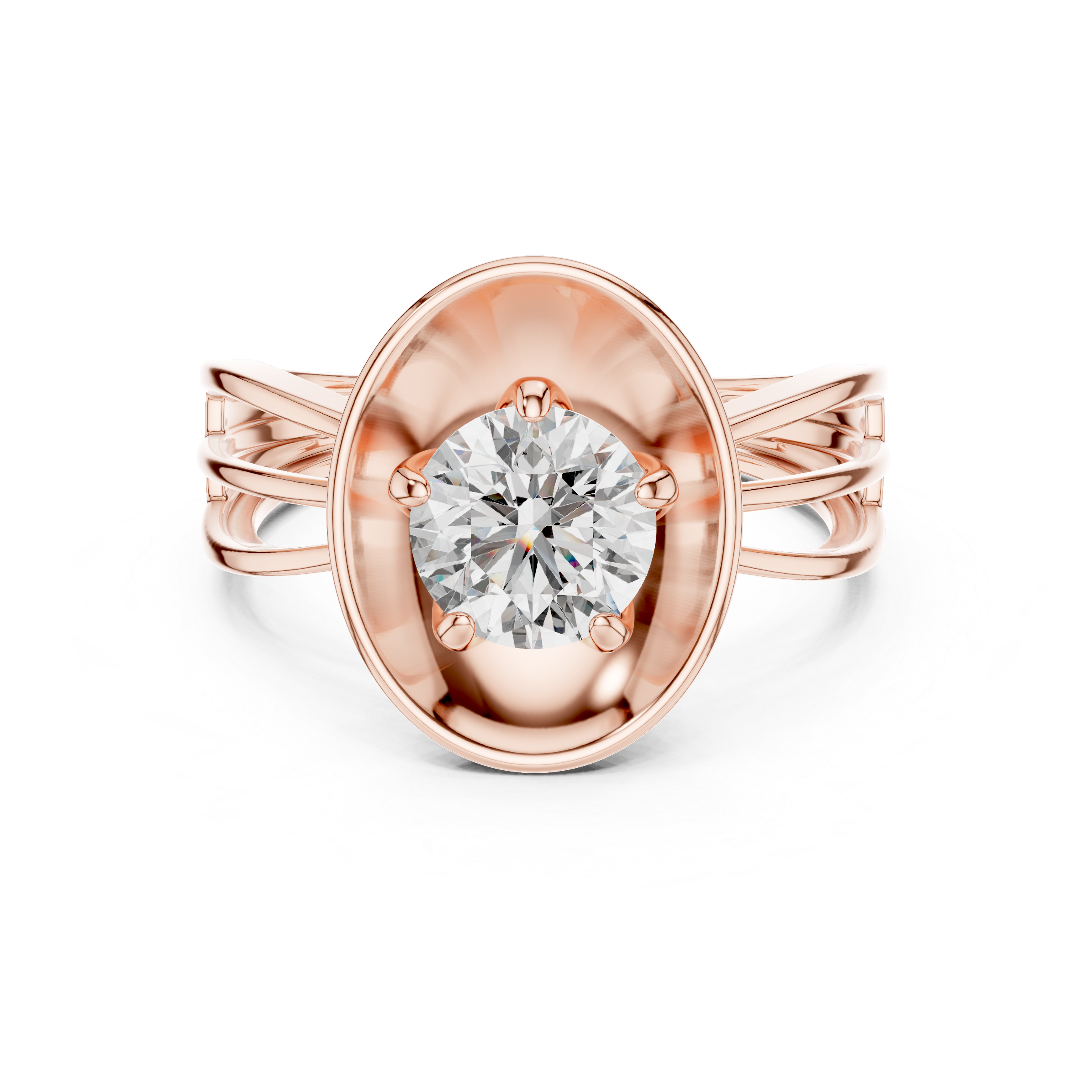 Sleek Contemporary Channel Set Lab Grown Diamond Ring