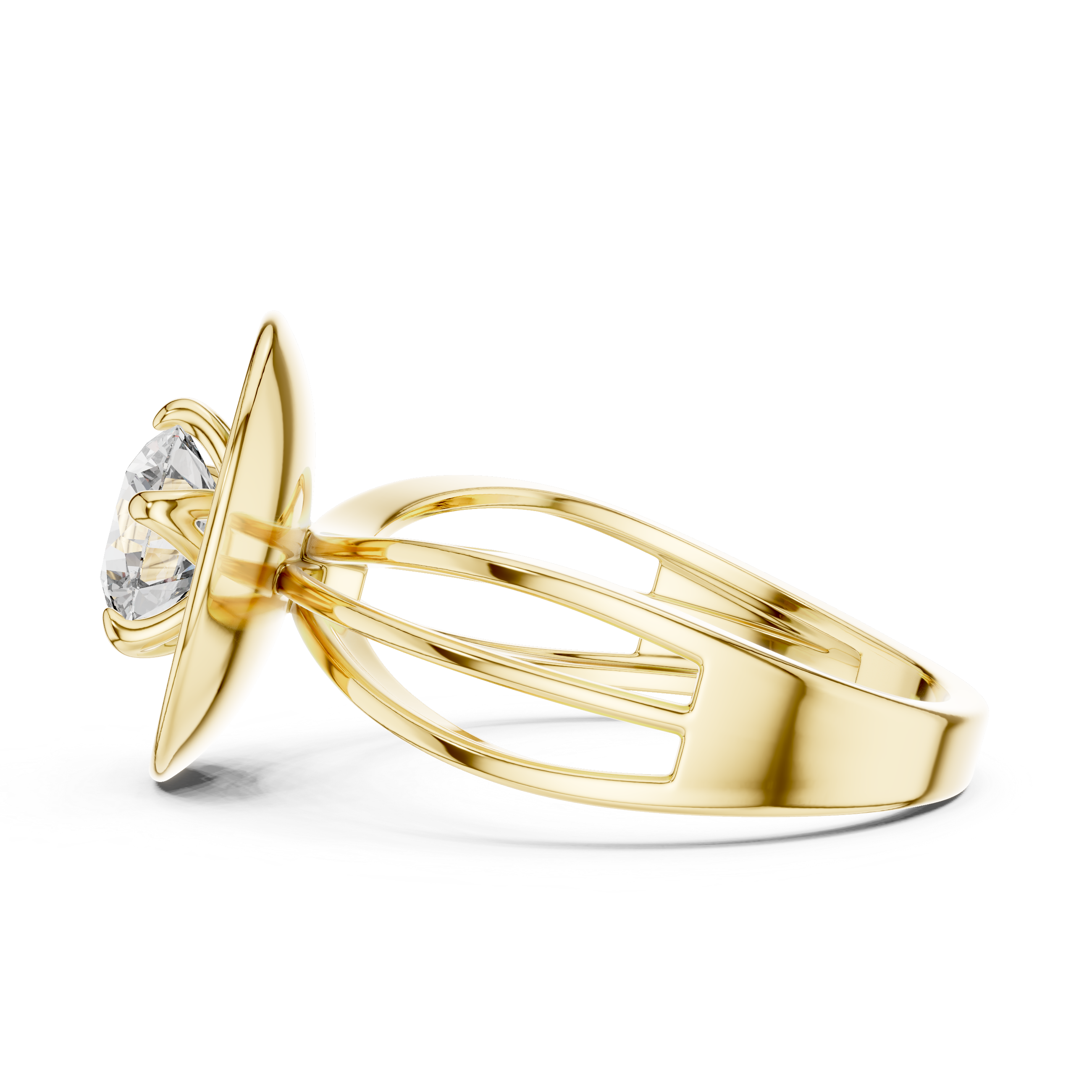 Sleek Contemporary Channel Set Lab Grown Diamond Ring