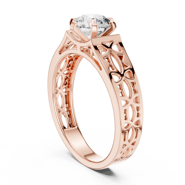 Shimmering Lustrous Cut Lab Grown Diamond Ring