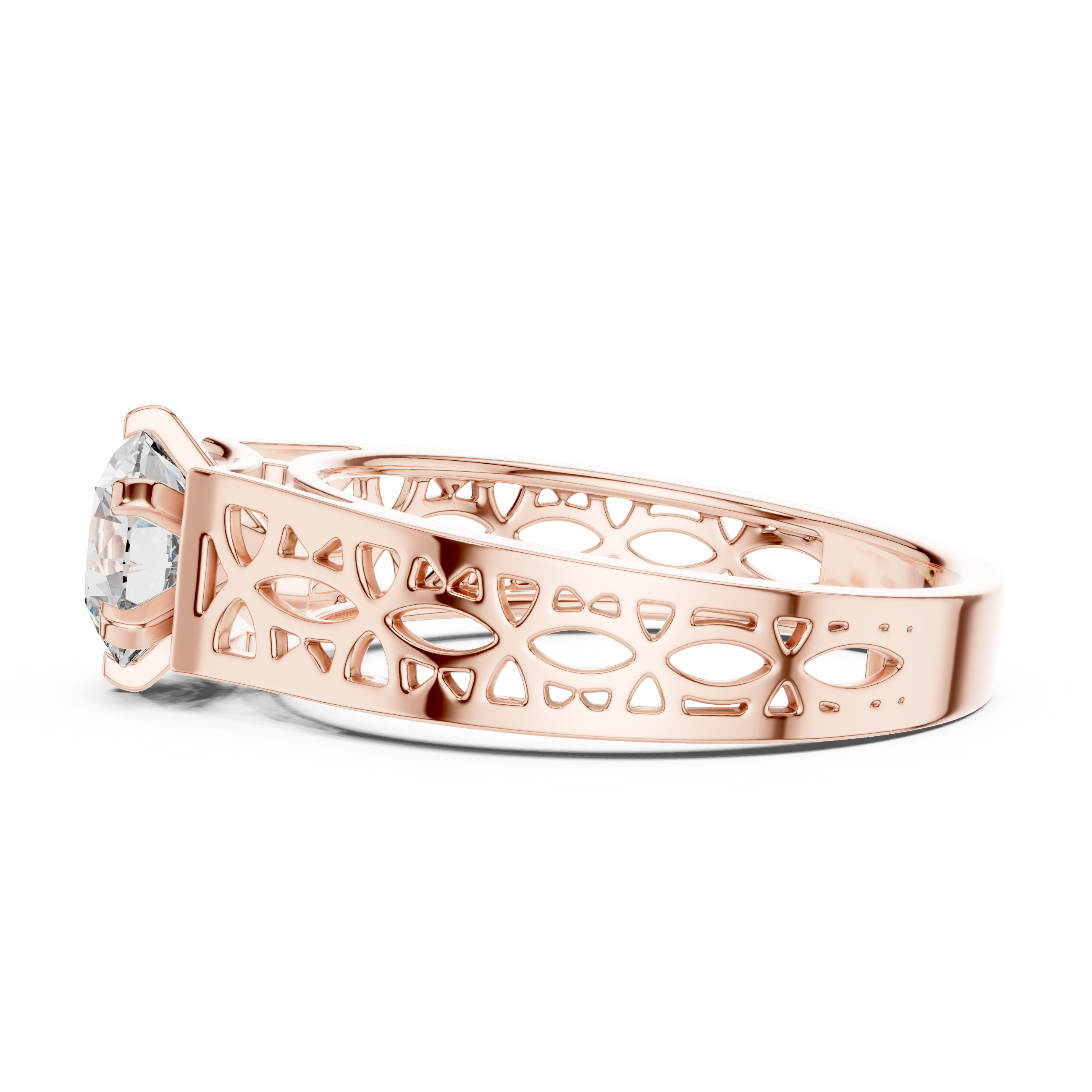 Shimmering Lustrous Cut Lab Grown Diamond Ring
