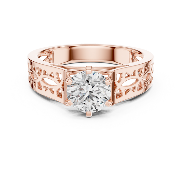 Shimmering Lustrous Cut Lab Grown Diamond Ring