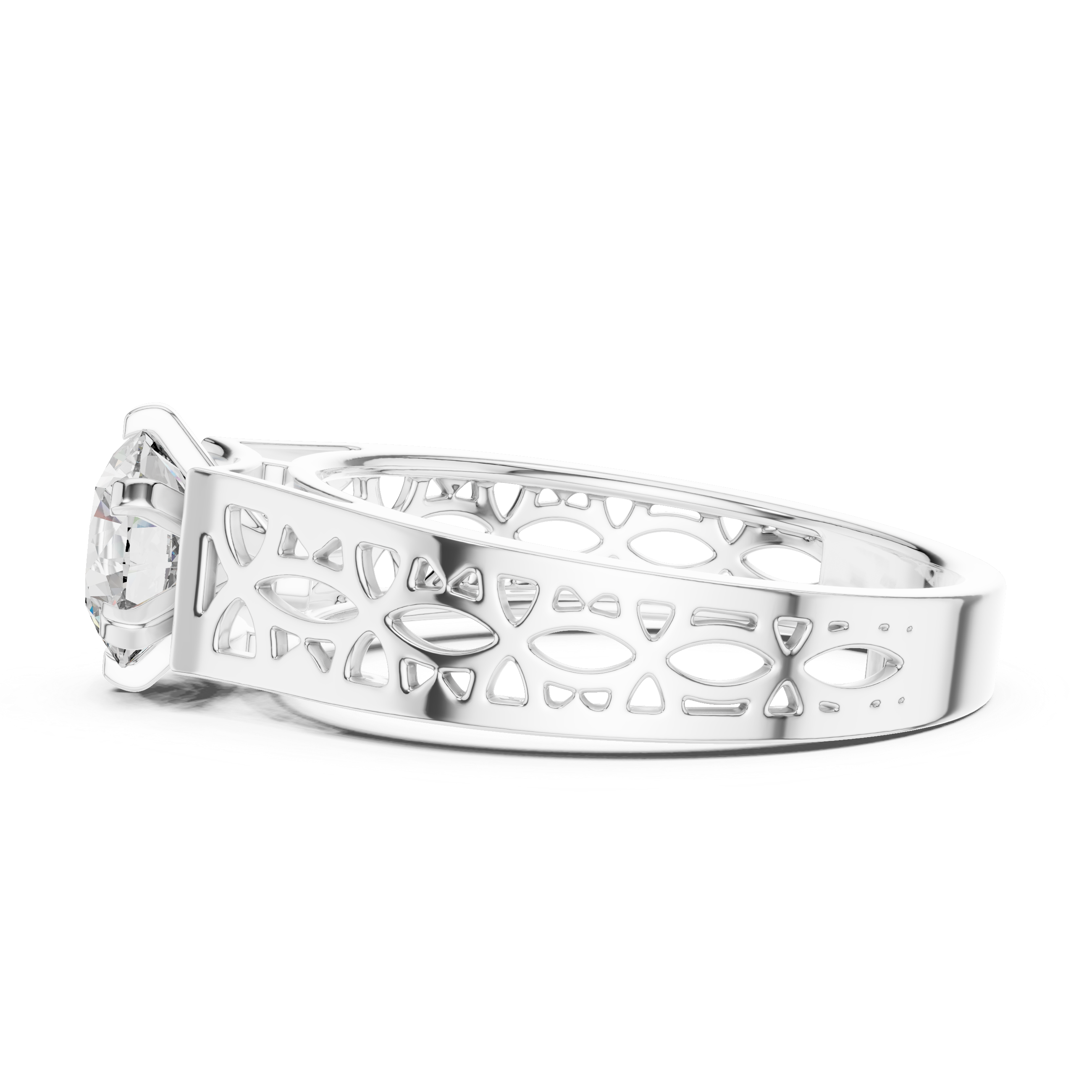 Shimmering Lustrous Cut Lab Grown Diamond Ring