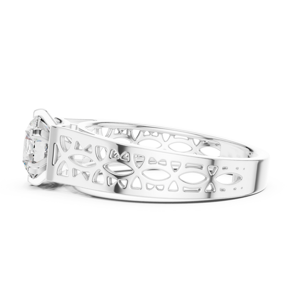 Shimmering Lustrous Cut Lab Grown Diamond Ring