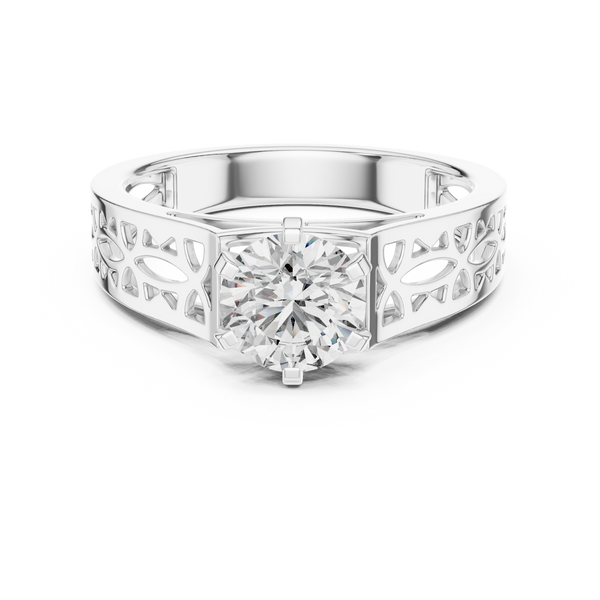 Shimmering Lustrous Cut Lab Grown Diamond Ring