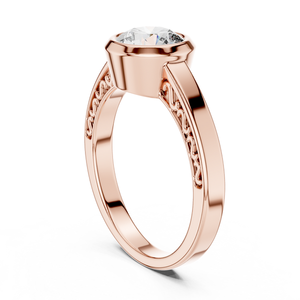 Delicate Dainty Tapered Band Lab Grown Diamond Ring