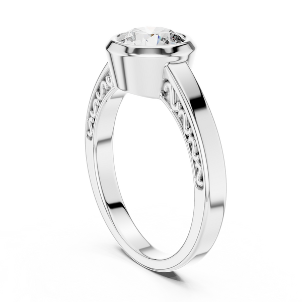 Delicate Dainty Tapered Band Lab Grown Diamond Ring