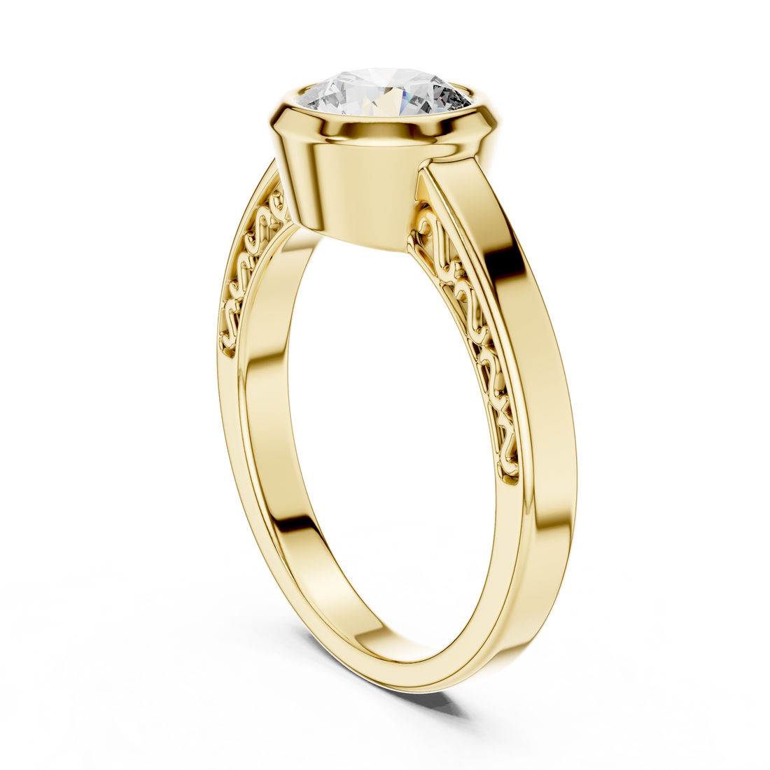 Delicate Dainty Tapered Band Lab Grown Diamond Ring
