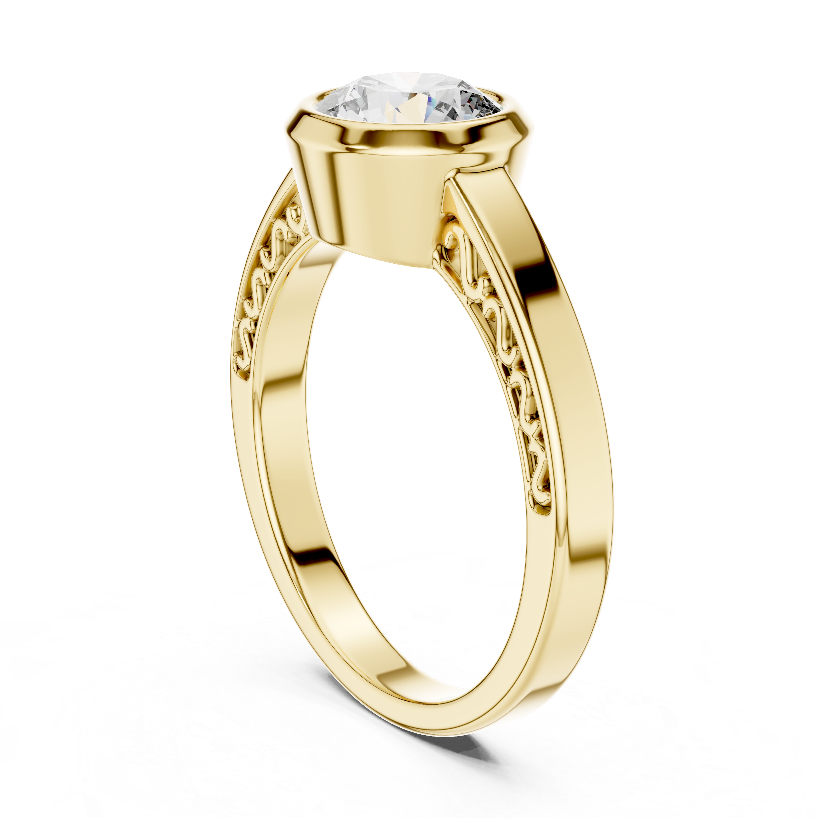 Delicate Dainty Tapered Band Lab Grown Diamond Ring