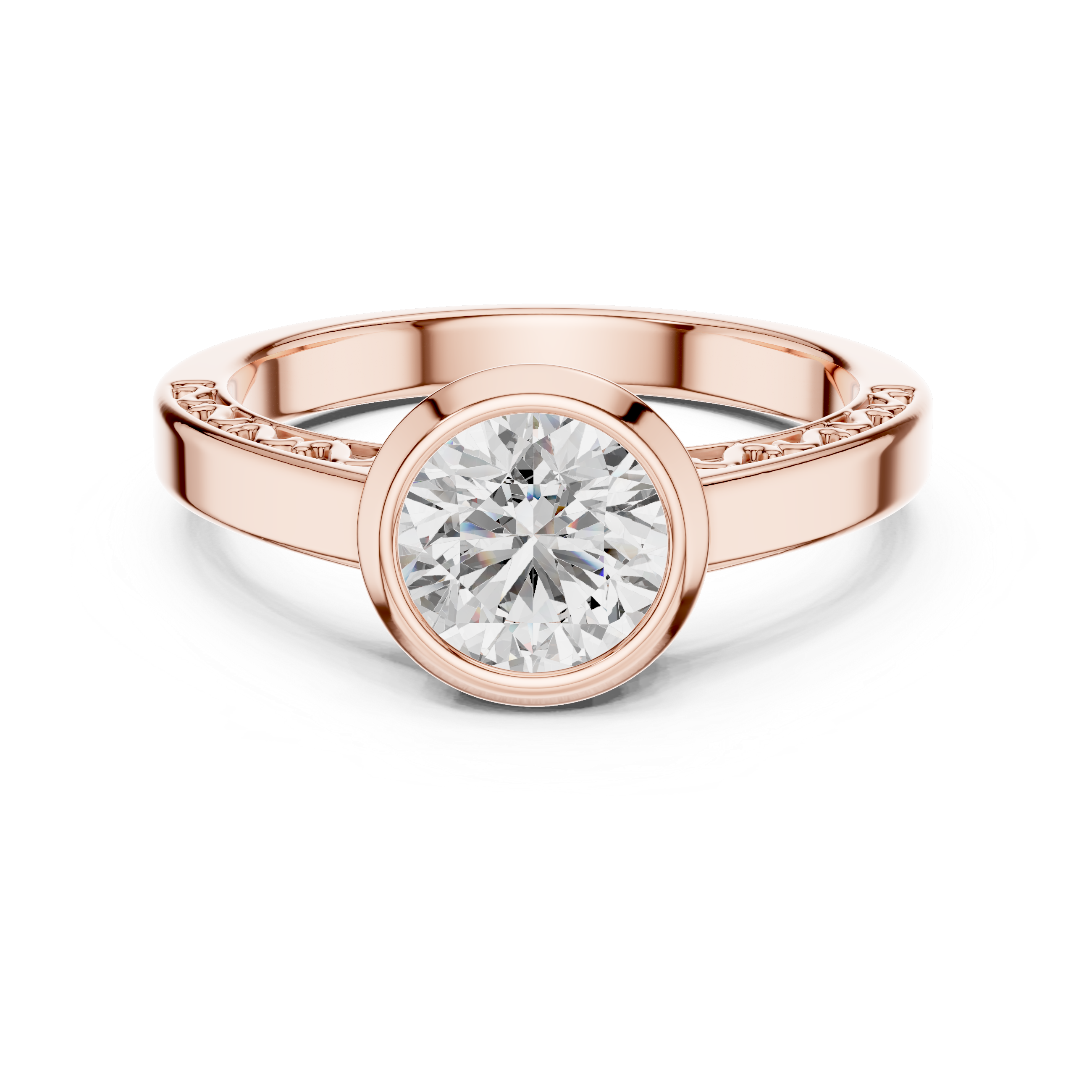 Delicate Dainty Tapered Band Lab Grown Diamond Ring