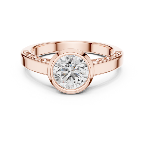 Delicate Dainty Tapered Band Lab Grown Diamond Ring