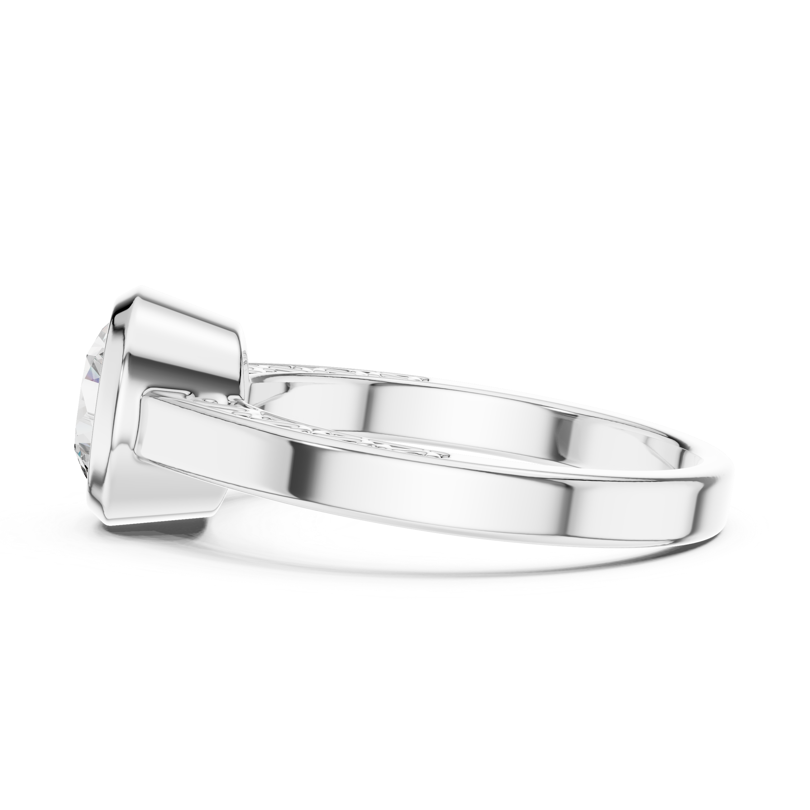 Delicate Dainty Tapered Band Lab Grown Diamond Ring