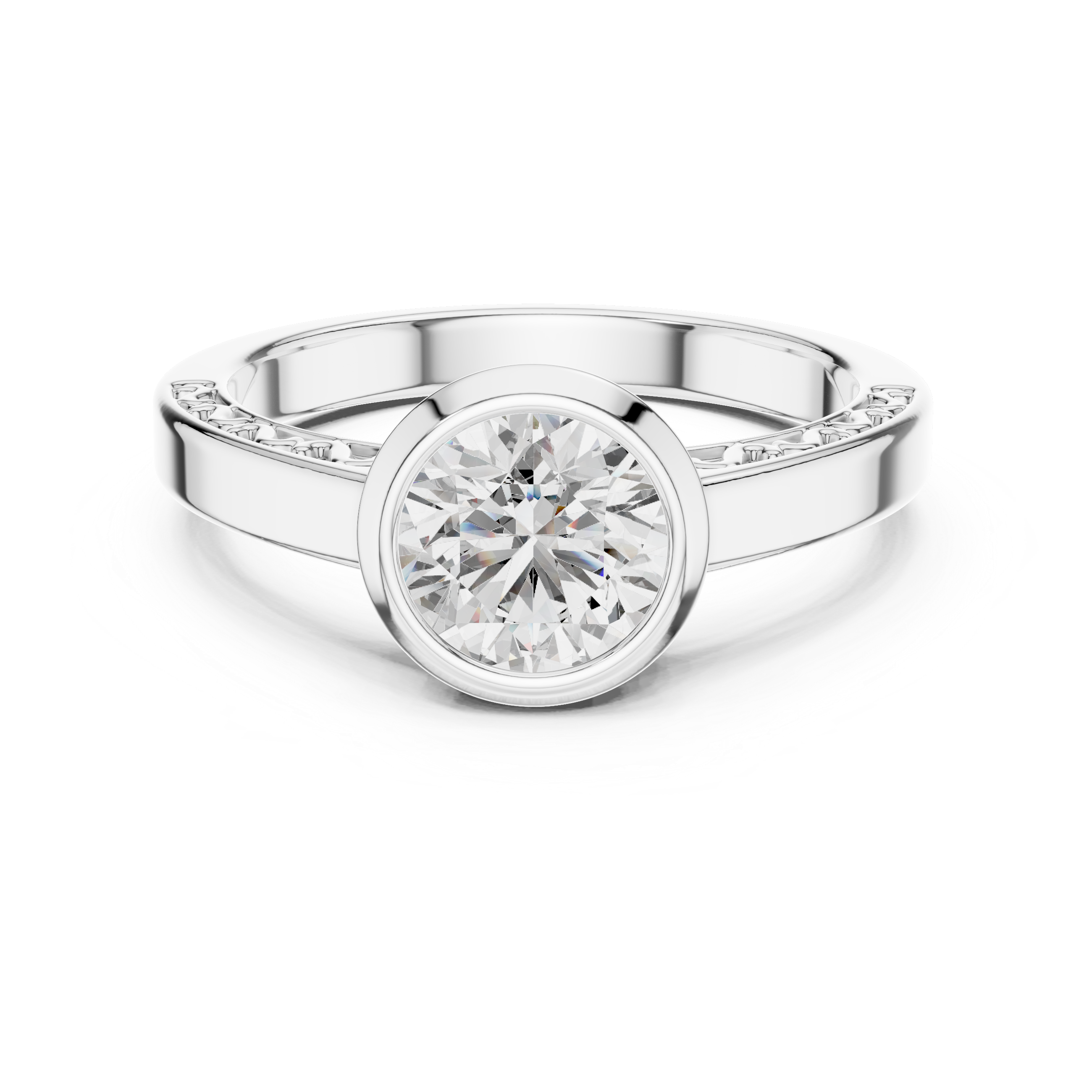 Delicate Dainty Tapered Band Lab Grown Diamond Ring