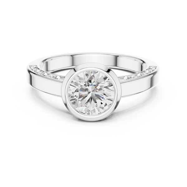 Delicate Dainty Tapered Band Lab Grown Diamond Ring