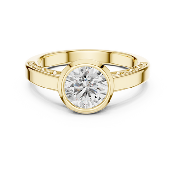 Delicate Dainty Tapered Band Lab Grown Diamond Ring