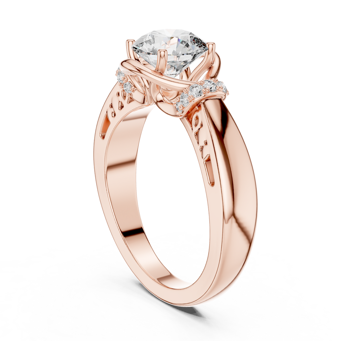 Artistic Infinity Loop Design Lab Grown Diamond Ring