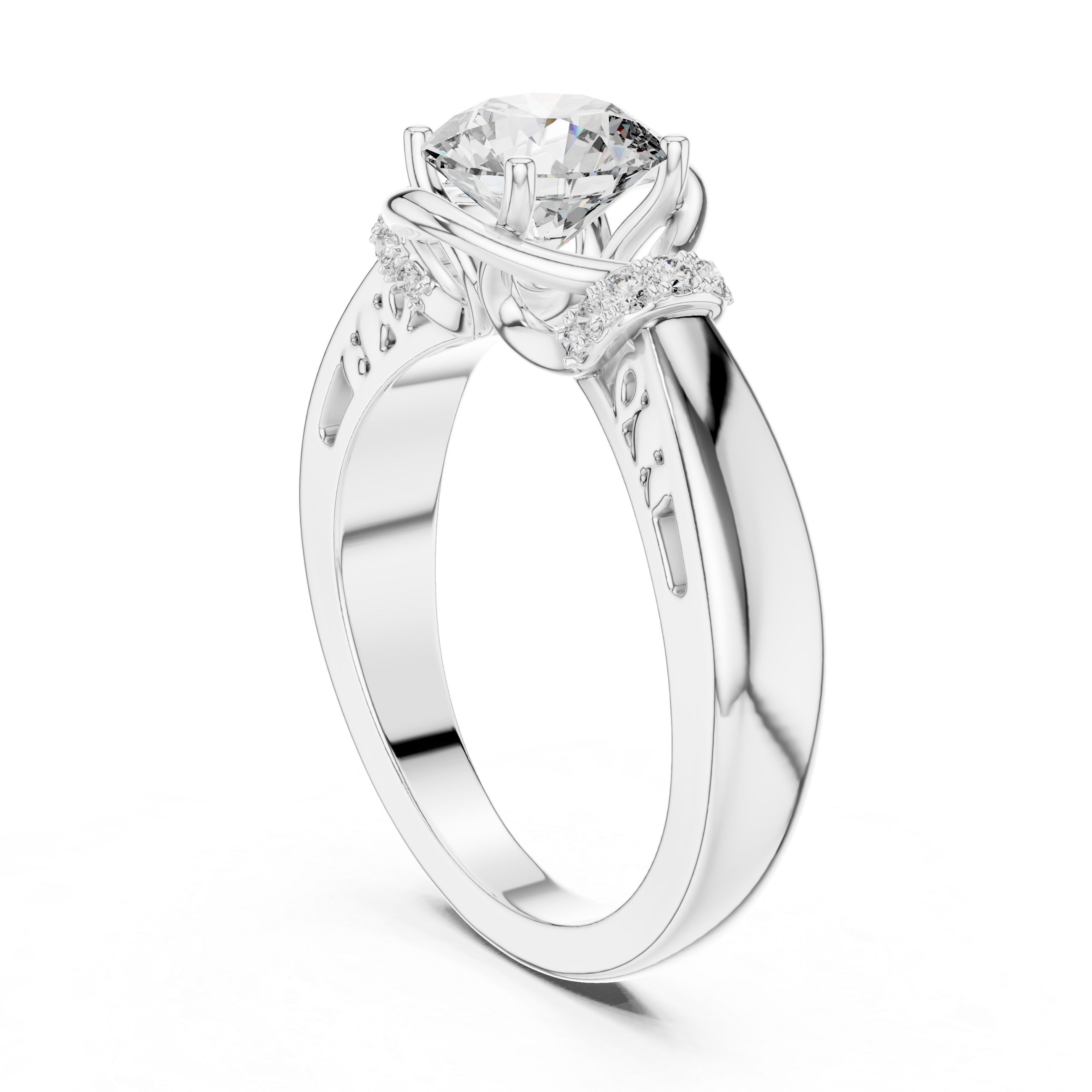 Artistic Infinity Loop Design Lab Grown Diamond Ring