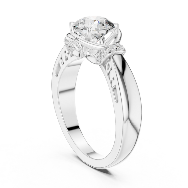 Artistic Infinity Loop Design Lab Grown Diamond Ring