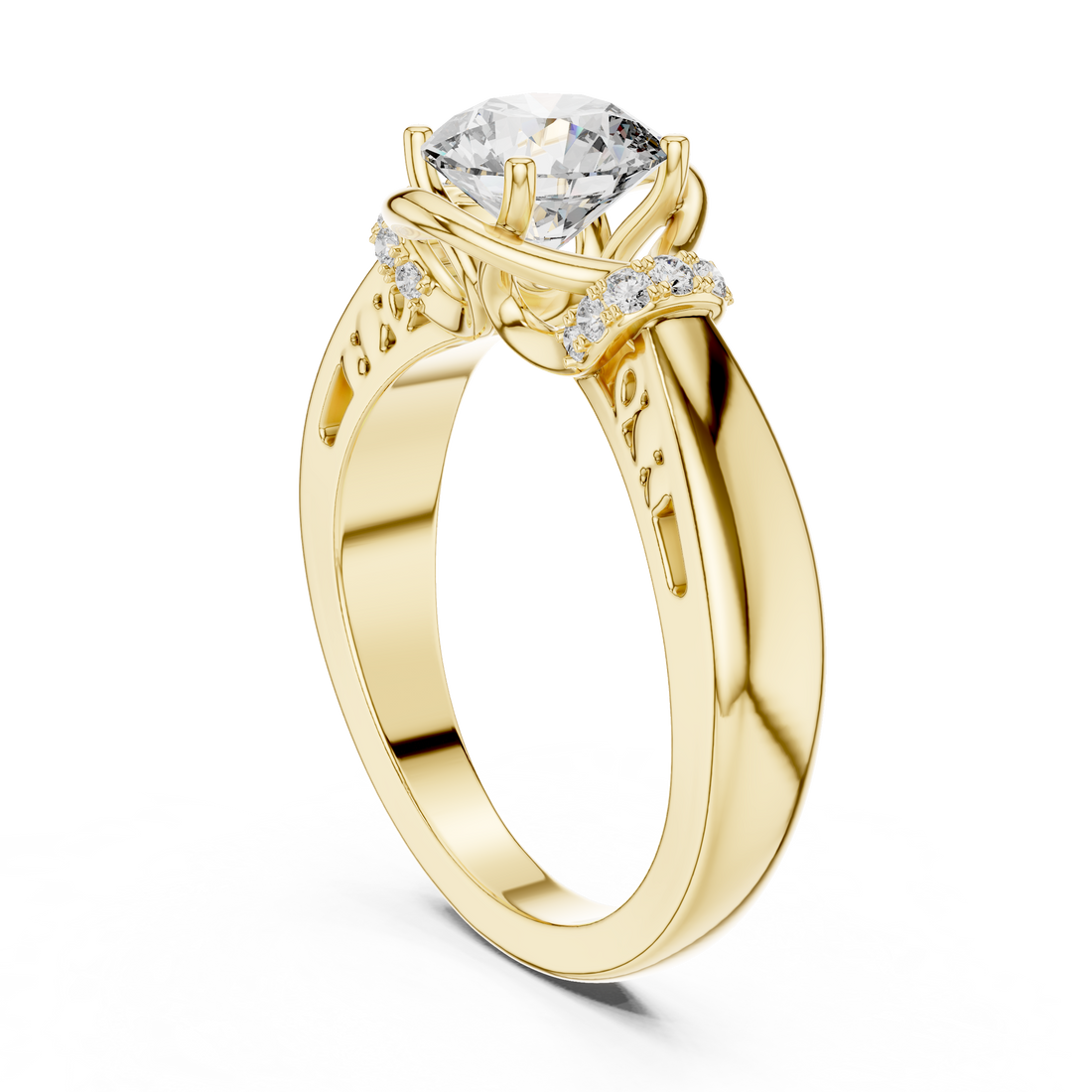Artistic Infinity Loop Design Lab Grown Diamond Ring