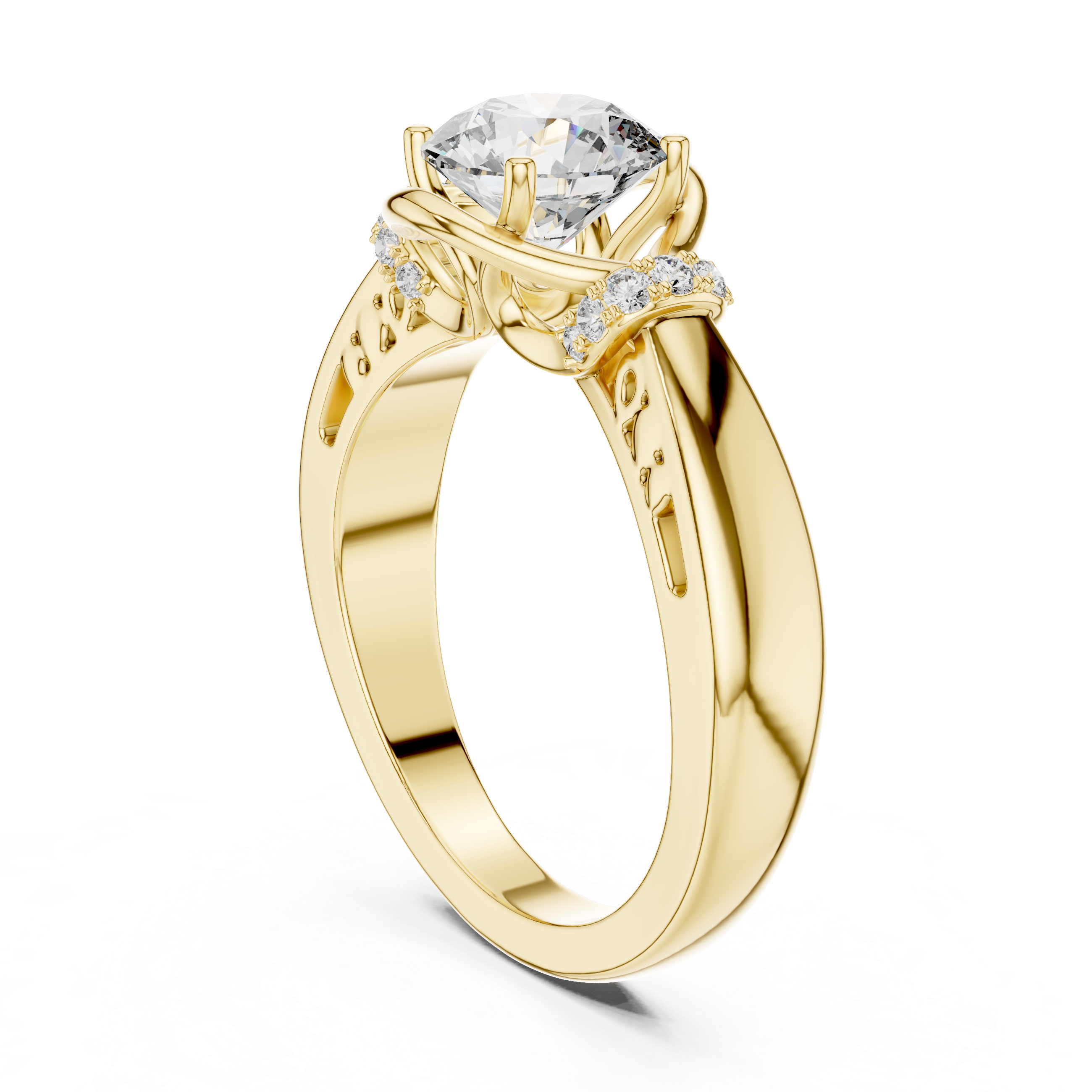 Artistic Infinity Loop Design Lab Grown Diamond Ring