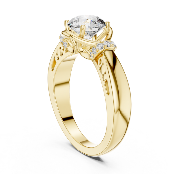 Artistic Infinity Loop Design Lab Grown Diamond Ring